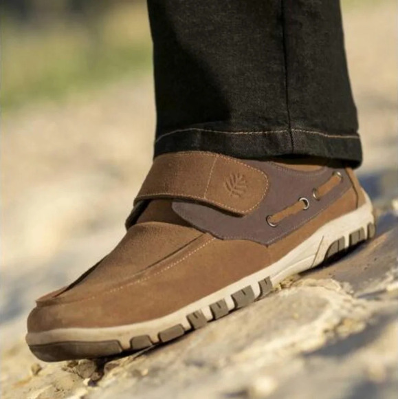 Atlas For  MenMen's Casual Moccasins - Camel - Picture 1 of 4